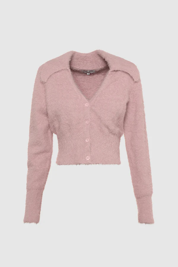 Madison The Label Lucy Cardigan Powder Pink