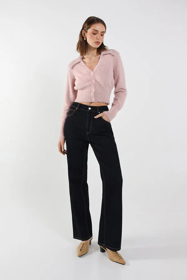 Madison The Label Lucy Cardigan Powder Pink
