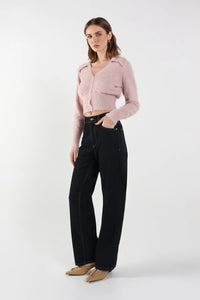 Madison The Label Lucy Cardigan Powder Pink