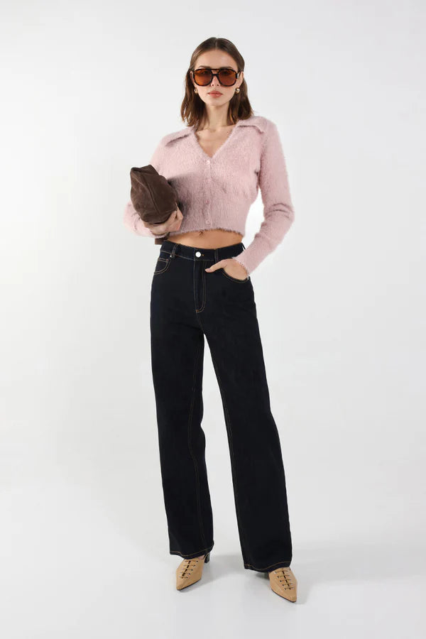 Madison The Label Lucy Cardigan Powder Pink
