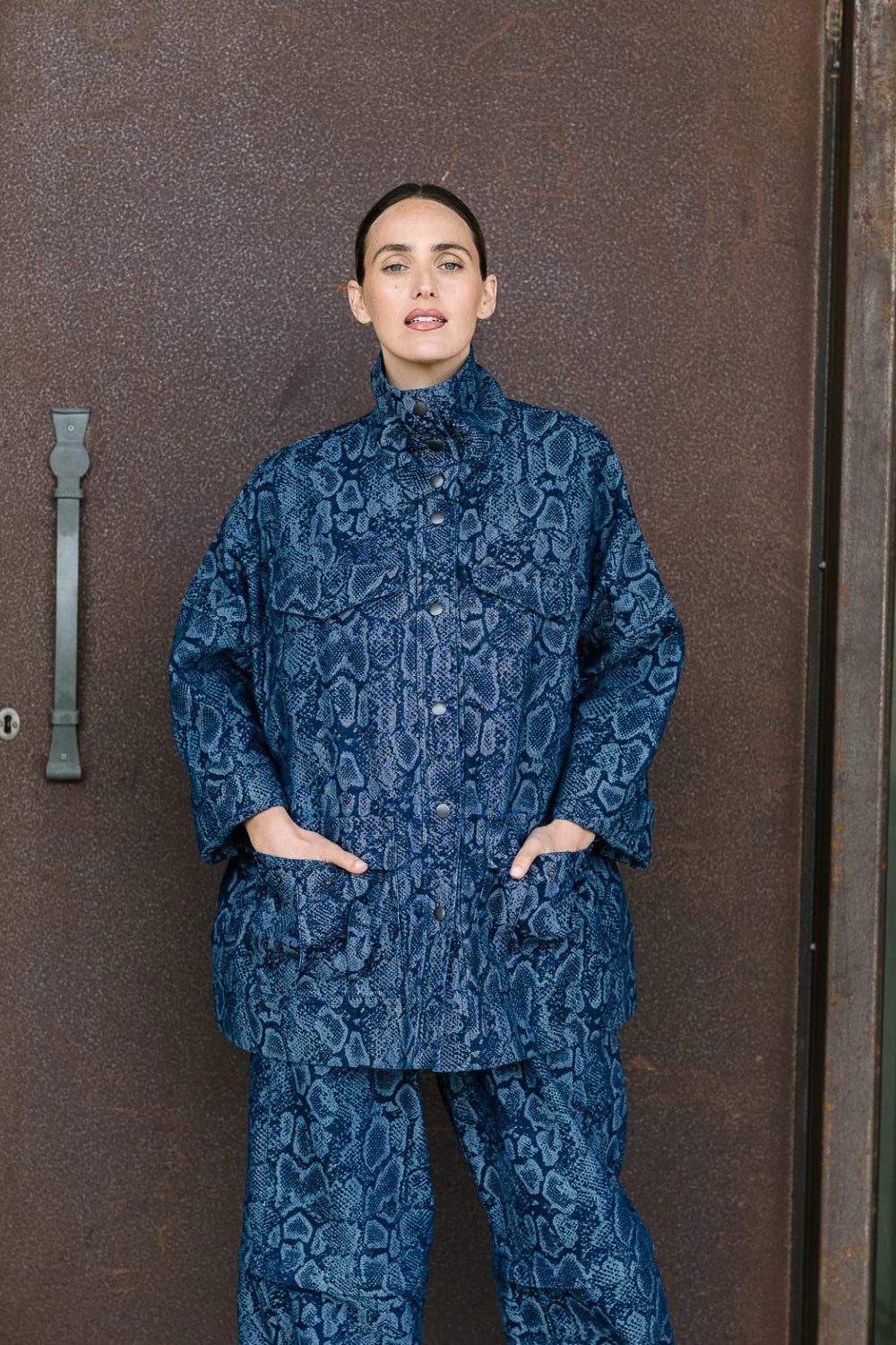 M. A. Dainty Croft Jacket Denim Snake