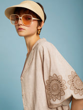 Load image into Gallery viewer, MEISÏE Mandala Embroidered Blouse Nut
