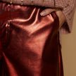 MEISÏE Metallic Ankle Length Pants Carrot