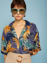 Load image into Gallery viewer, MEISÏE Printed Viscose Shirt Aqua
