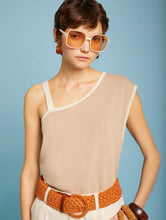 Load image into Gallery viewer, MEISÏE Asymmetric Knit Top Nut
