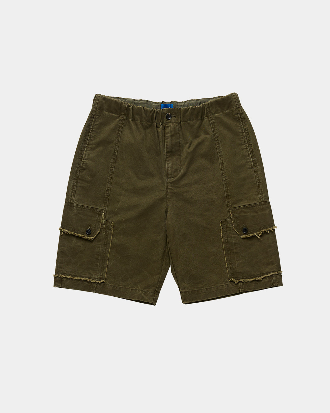 Larriet Frayed Cargo Short Olive