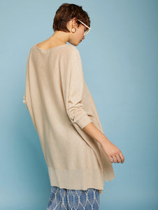 MEISÏE Oversize Lurex Sweater Nut