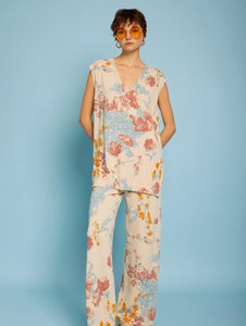 MEISÏE Floral Printed Pants Lichi