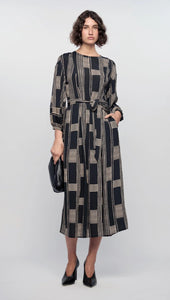 Staple The Label Marina Midi Dress Spliced-Stripe