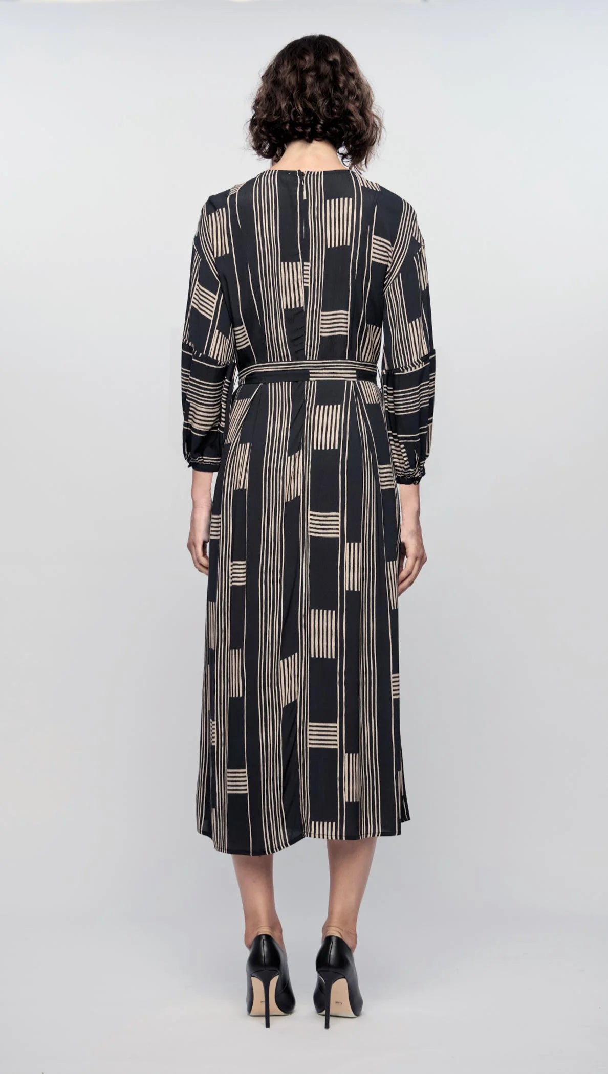 Staple The Label Marina Midi Dress Spliced-Stripe