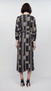 Staple The Label Marina Midi Dress Spliced-Stripe