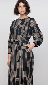 Staple The Label Marina Midi Dress Spliced-Stripe