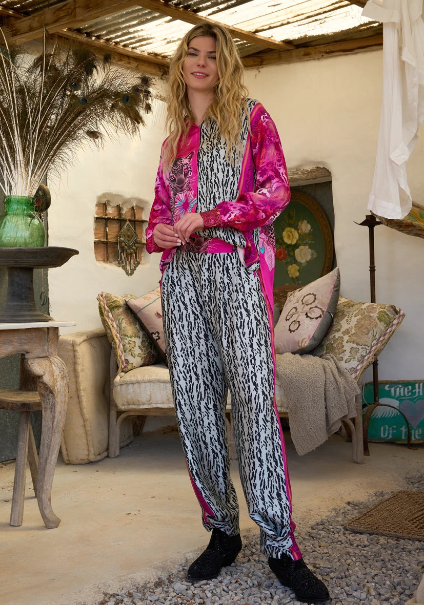 Miss Goodlife Pink Animal Love Pants Multi