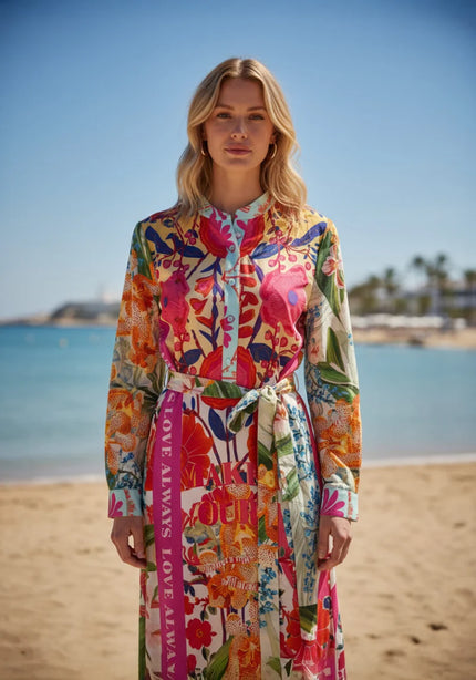 Miss Goodlife Midi Dress Mosaic Flowers