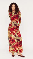 MINKPINK Selma Mesh Midi Dress Floral