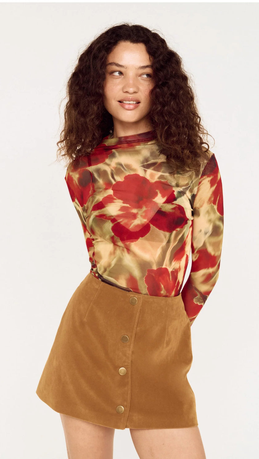 MINKPINK Selma Mesh Top Floral