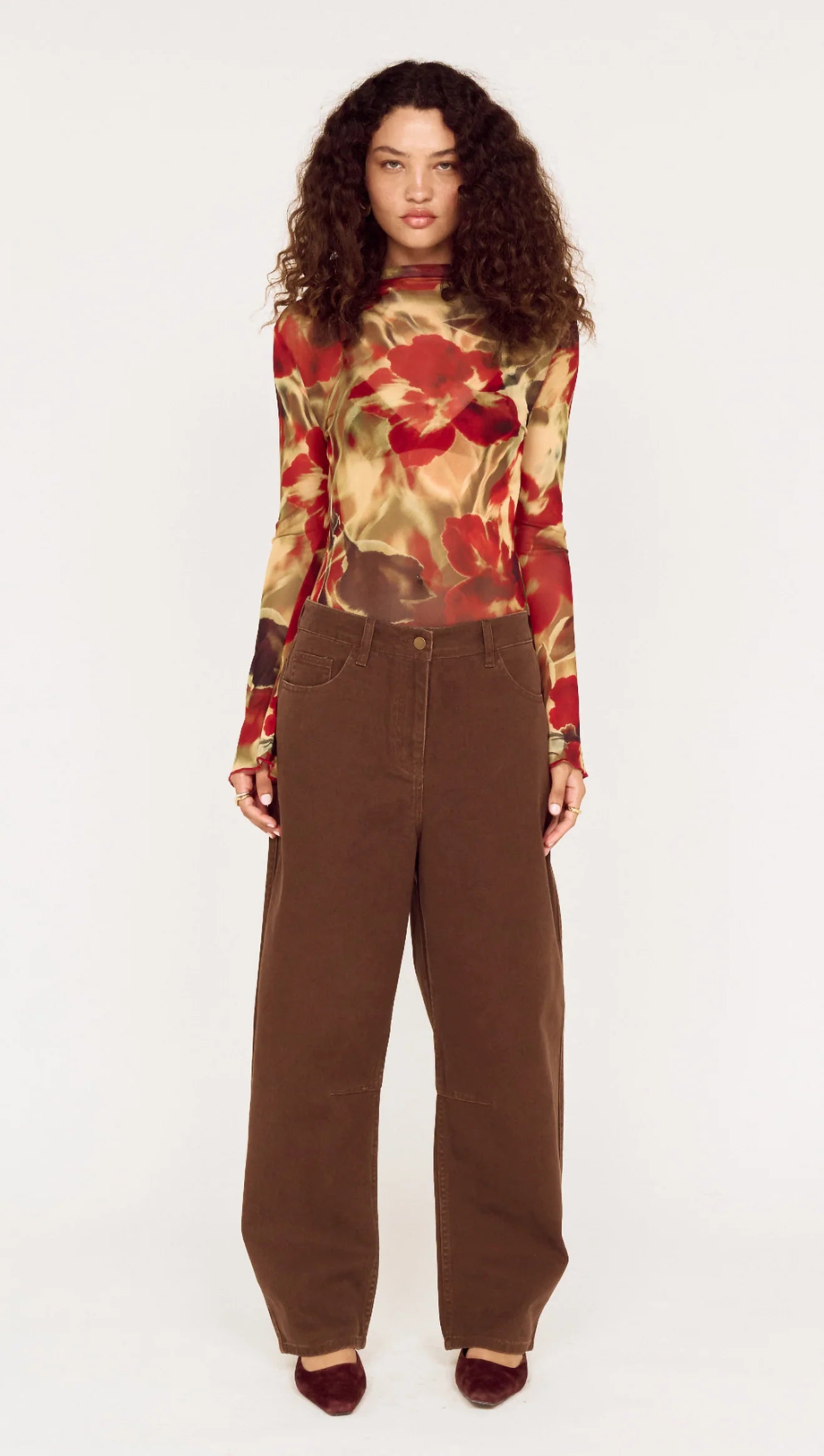 MINKPINK Selma Mesh Top Floral