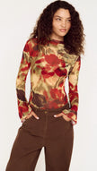 MINKPINK Selma Mesh Top Floral