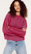 MINKPINK Cleo Contrast Rib Knit Blue/Berry