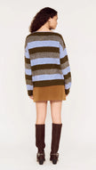 MINKPINK Avia Boat Neck Knit Blue/Stone Stripe