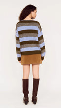 Load image into Gallery viewer, MINKPINK Avia Boat Neck Knit Blue/Stone Stripe

