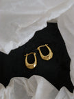 Lustre & Sage Kuba Brushed 18k Gold Plated Earrings