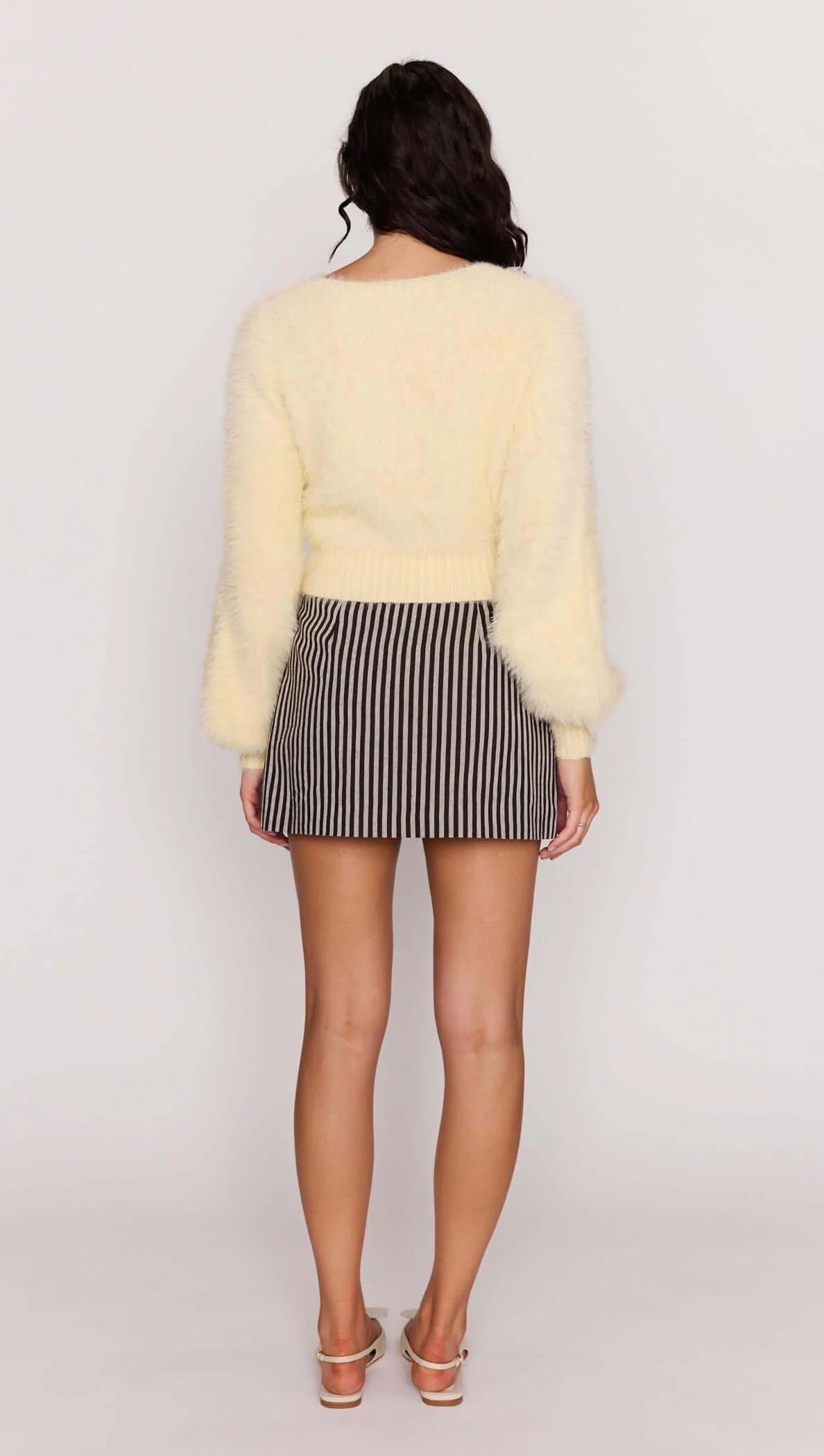 MINKPINK Lola Fluffy Knit Jumper Butter