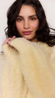 MINKPINK Lola Fluffy Knit Jumper Butter