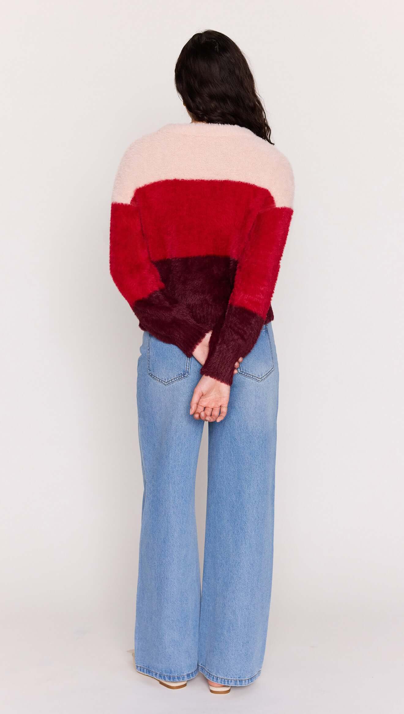 Minkpink Elodie Cardigan Pink/Red Stripe