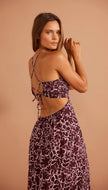 MINKPINK Costera Sundress Brown Abstract