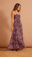MINKPINK Costera Sundress Brown Abstract