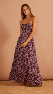 MINKPINK Costera Sundress Brown Abstract