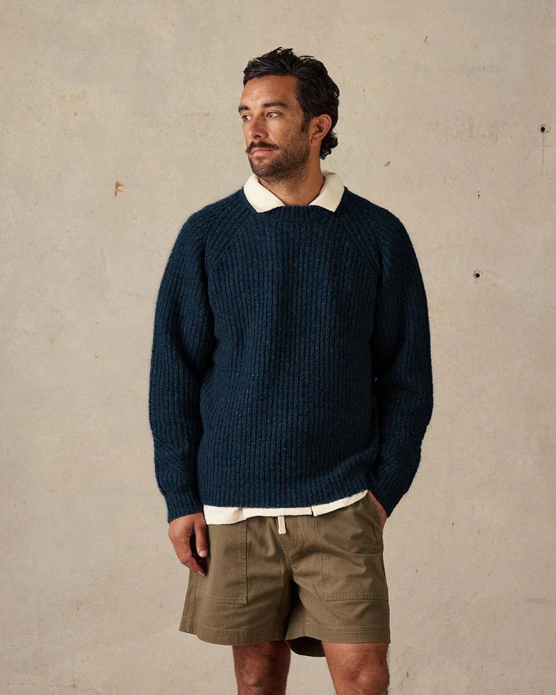 McTavish Fisherman Knit Dark Blue