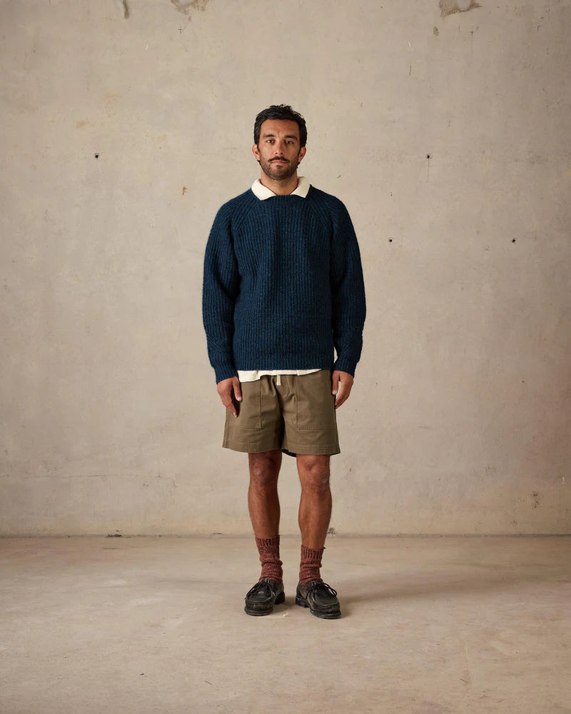McTavish Fisherman Knit Dark Blue