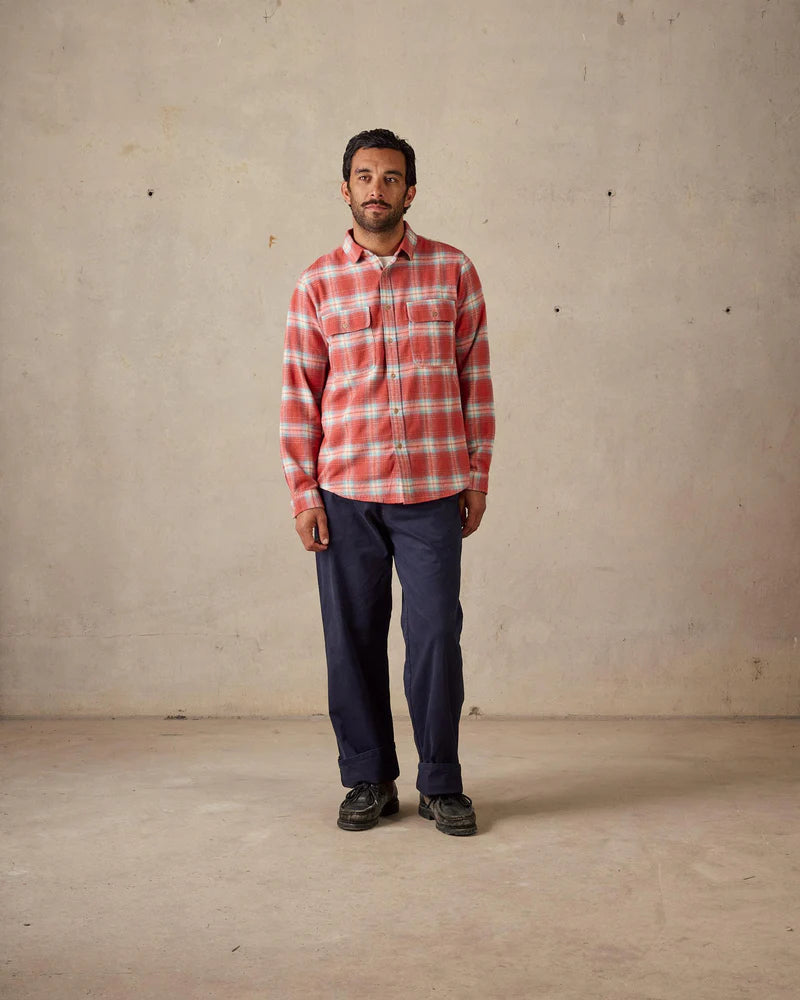 McTavish Twin Pocket Flannel Shirt Red Multi