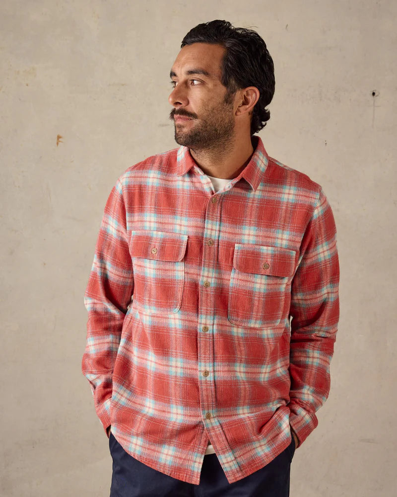 McTavish Twin Pocket Flannel Shirt Red Multi
