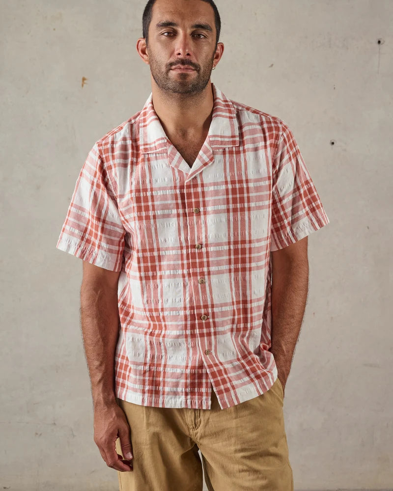 McTavish Holiday Collar Shirt Red Multi