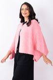 JJ Sisters MM02 Wool Acrylic Cape Candy Pink