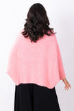 JJ Sisters MM02 Wool Acrylic Cape Candy Pink