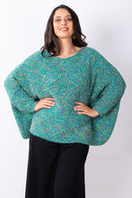 Load image into Gallery viewer, JJ Sisters MM118 Wool Blend Jumper Turquoise Rainbow Fleck
