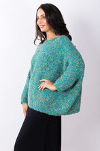 Load image into Gallery viewer, JJ Sisters MM118 Wool Blend Jumper Turquoise Rainbow Fleck
