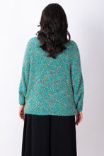 Load image into Gallery viewer, JJ Sisters MM118 Wool Blend Jumper Turquoise Rainbow Fleck
