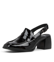 Load image into Gallery viewer, Mollini Peach Black Patent Leather
