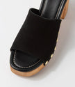 Mollini Harmoni Retro Clog Heels Black Suede