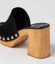 Mollini Harmoni Retro Clog Heels Black Suede