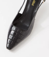 Load image into Gallery viewer, Mollini Maya Black Croc Leather
