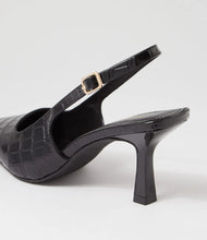 Load image into Gallery viewer, Mollini Maya Black Croc Leather
