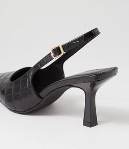 Mollini Maya Black Croc Leather