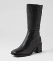 Mollini Sesina Black/ Black Leather Calf Boots