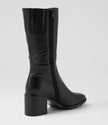 Mollini Sesina Black/ Black Leather Calf Boots